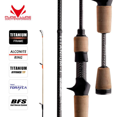 PureLure TITANIUM-T XUL BFS Spinning/Casting Rod 0.5-6g Bait Weight 5FT/6FT F/MF Action
